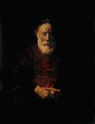 REMBRANDT Harmenszoon van Rijn Portrait of an Old Man in red Spain oil painting reproduction